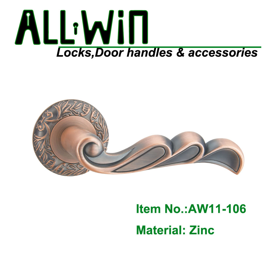 AW11-106 Popular Ancient Door Handle on Rose