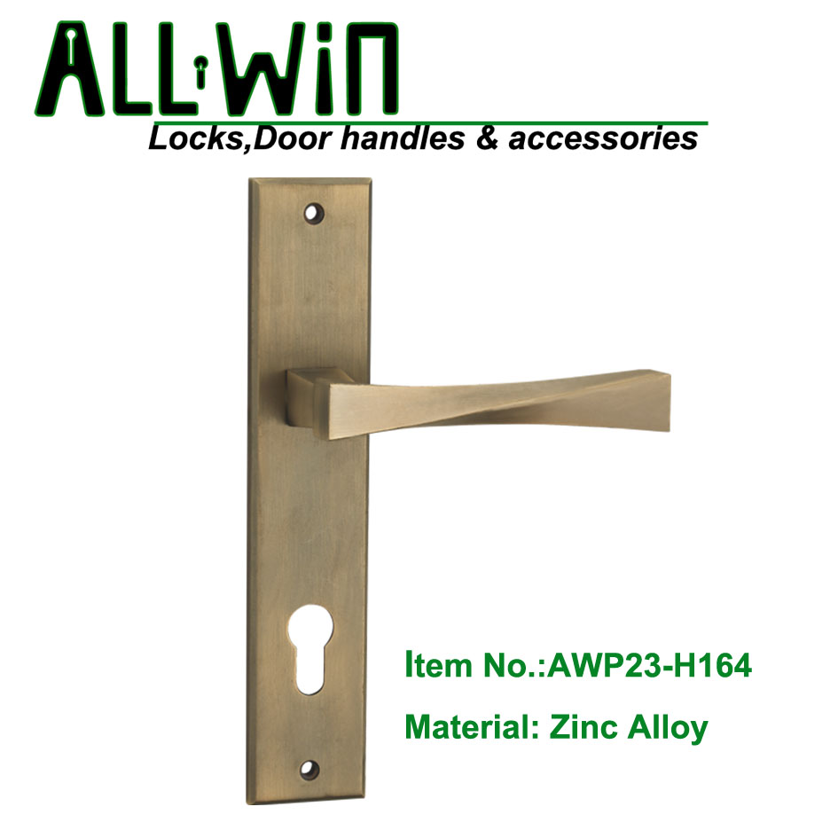 AWP23-H164 MAB AB ancient brass Door Handle On Panel