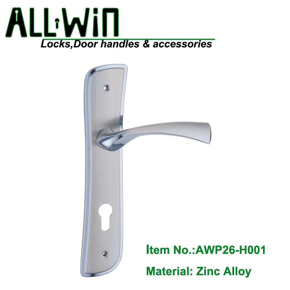 AWP26-H001 DUBAI Zinc Door Handle On Plate