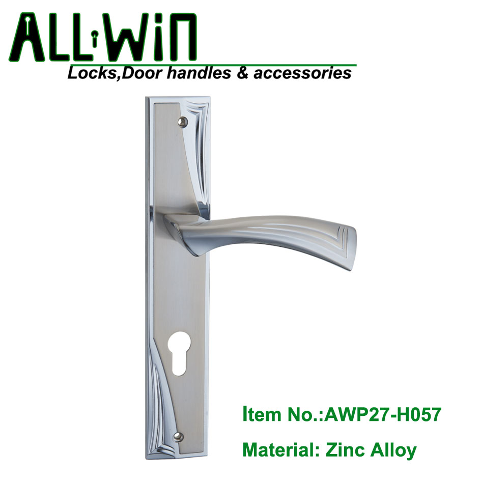 AWP27-H057 Hottest Zinc Door Handle On Plate