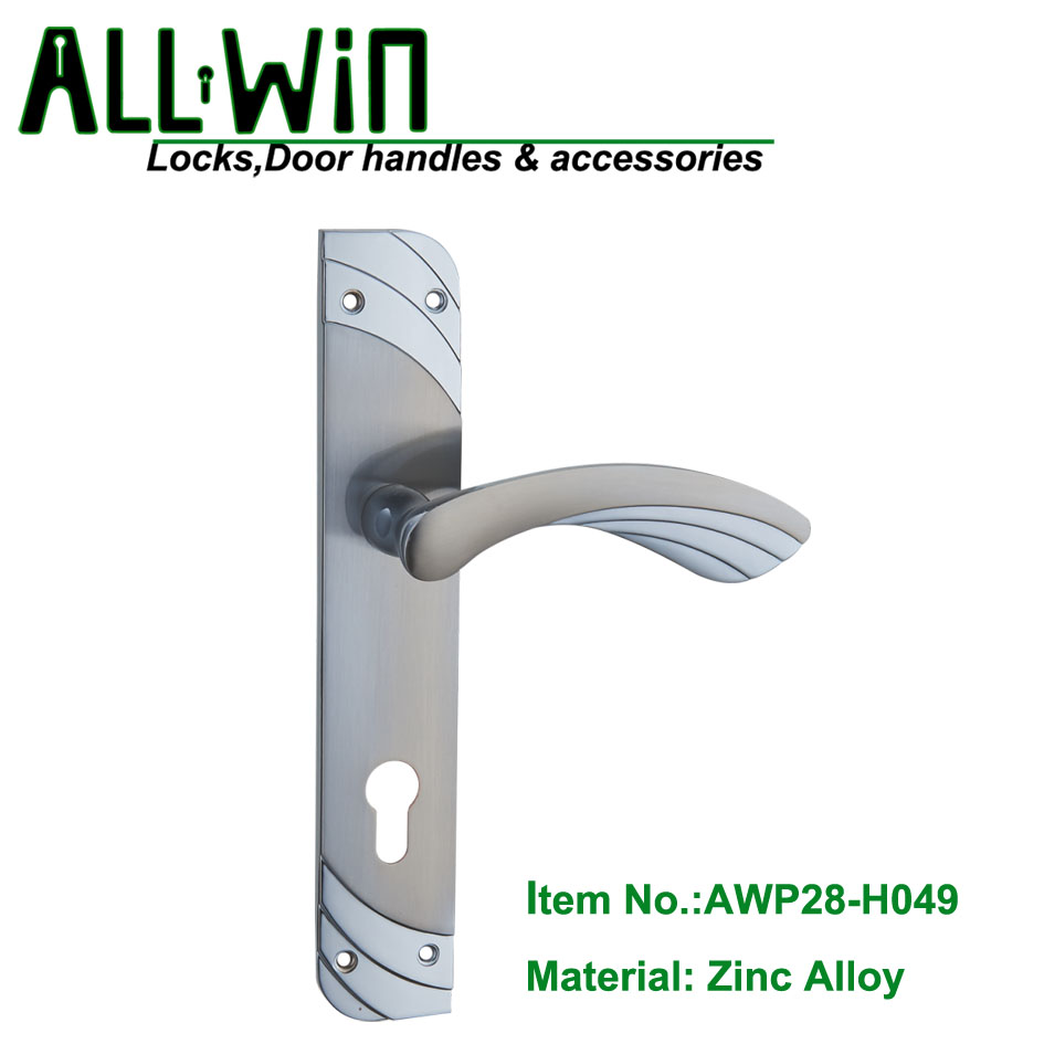AWP28-H049 Best Selling Zinc Door Handle On Plate