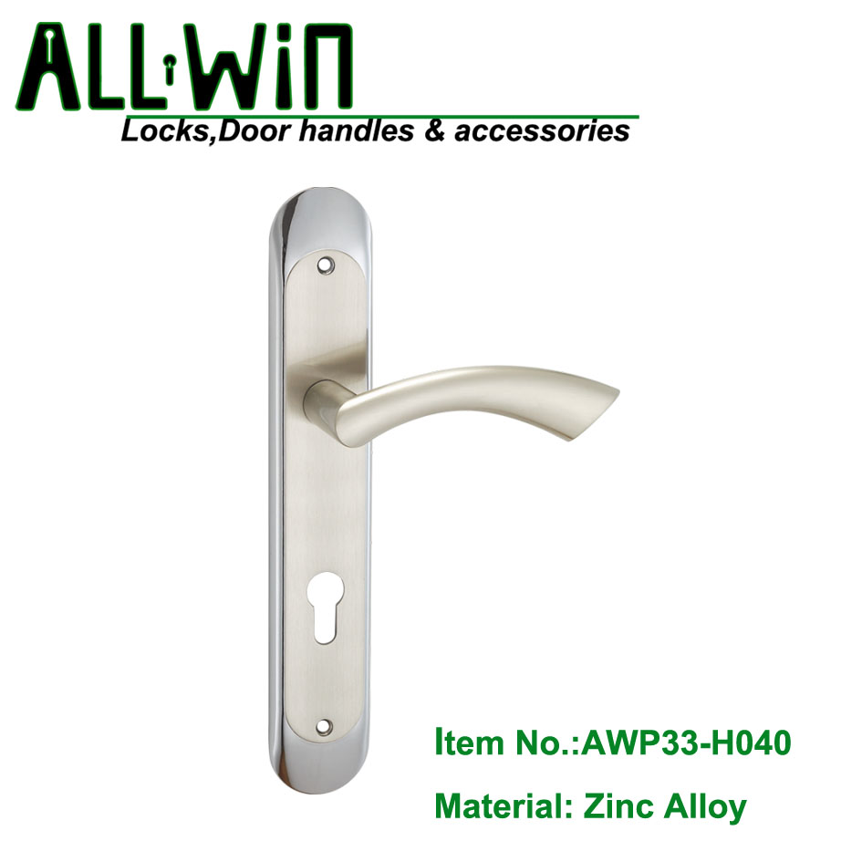 AWP33-H040 Fresh Design Zamak Door Handle On Plate