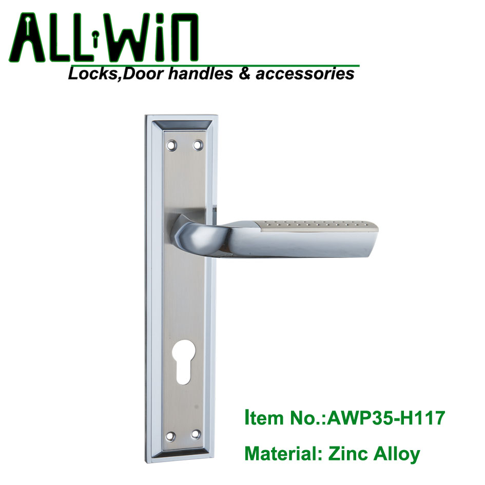 AWP35-H117 Best Selling Zamak Door Handle On Plate