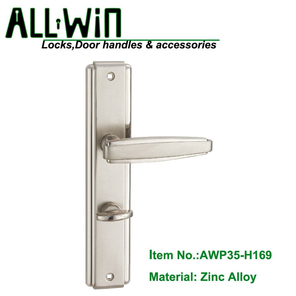 AWP35-H169 Popular Zamak Door Handle On Plate