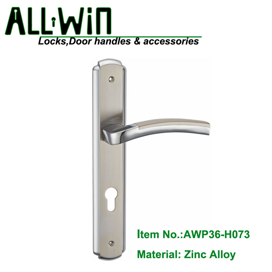 AWP36-H073 Quality Zamak Door Handle On Plate