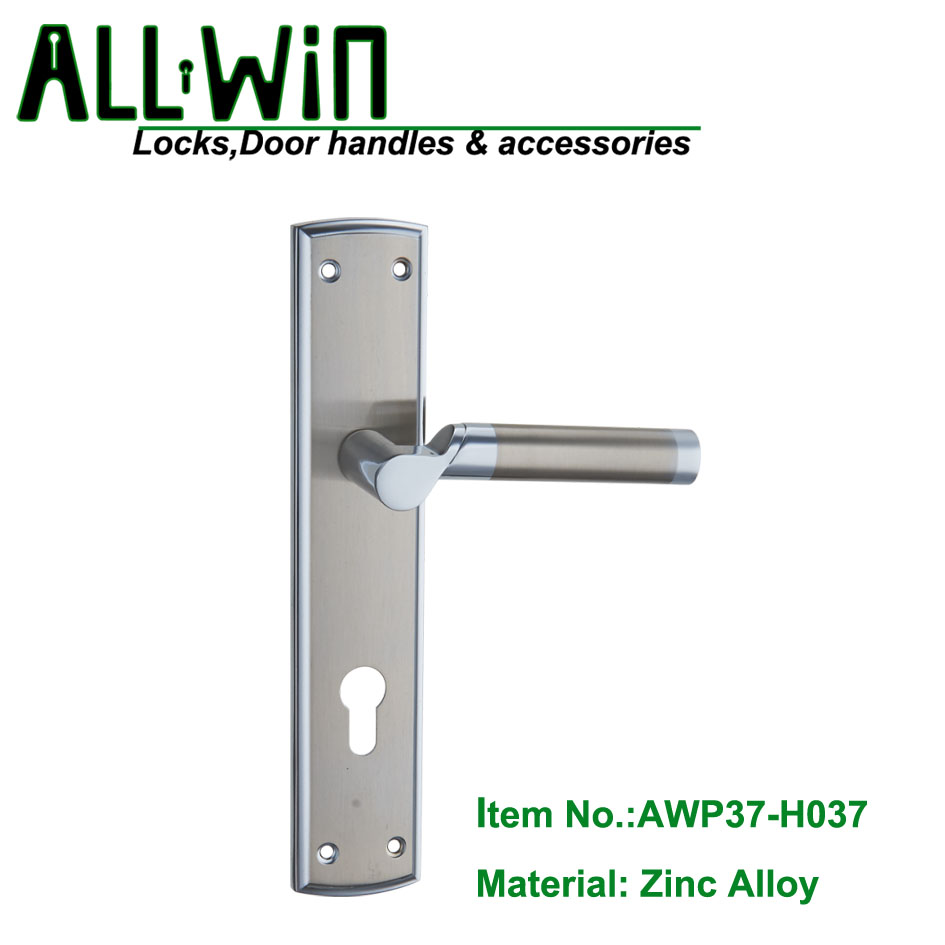 AWP37-H037 SNCP Zamak Door Handle On Plate