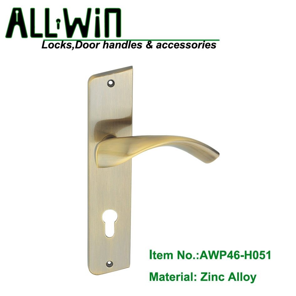 AWP46-H051 Hottest Zinc Door Handle On Panel