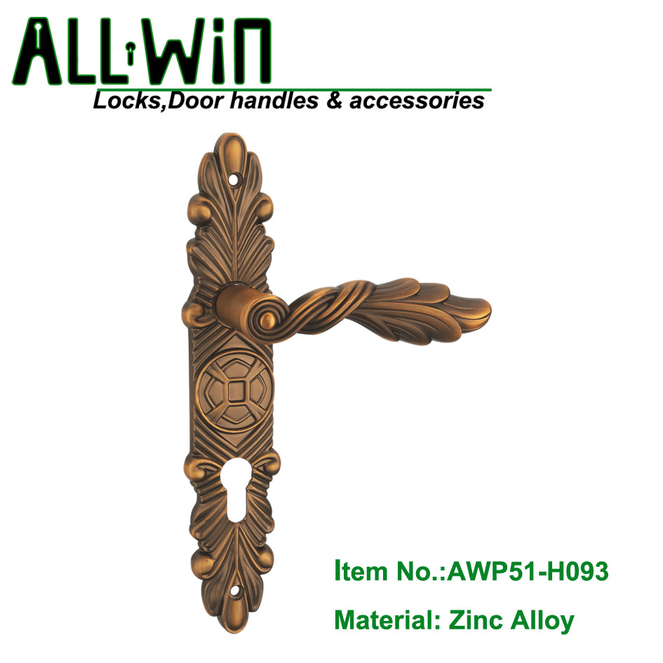 AWP051-H093 Quality Zinc Door Handle On Panel