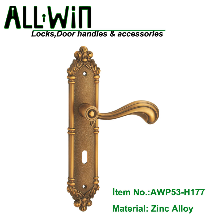 AWP053-H177 MCF Coffee color Zinc Door Handle On Panel