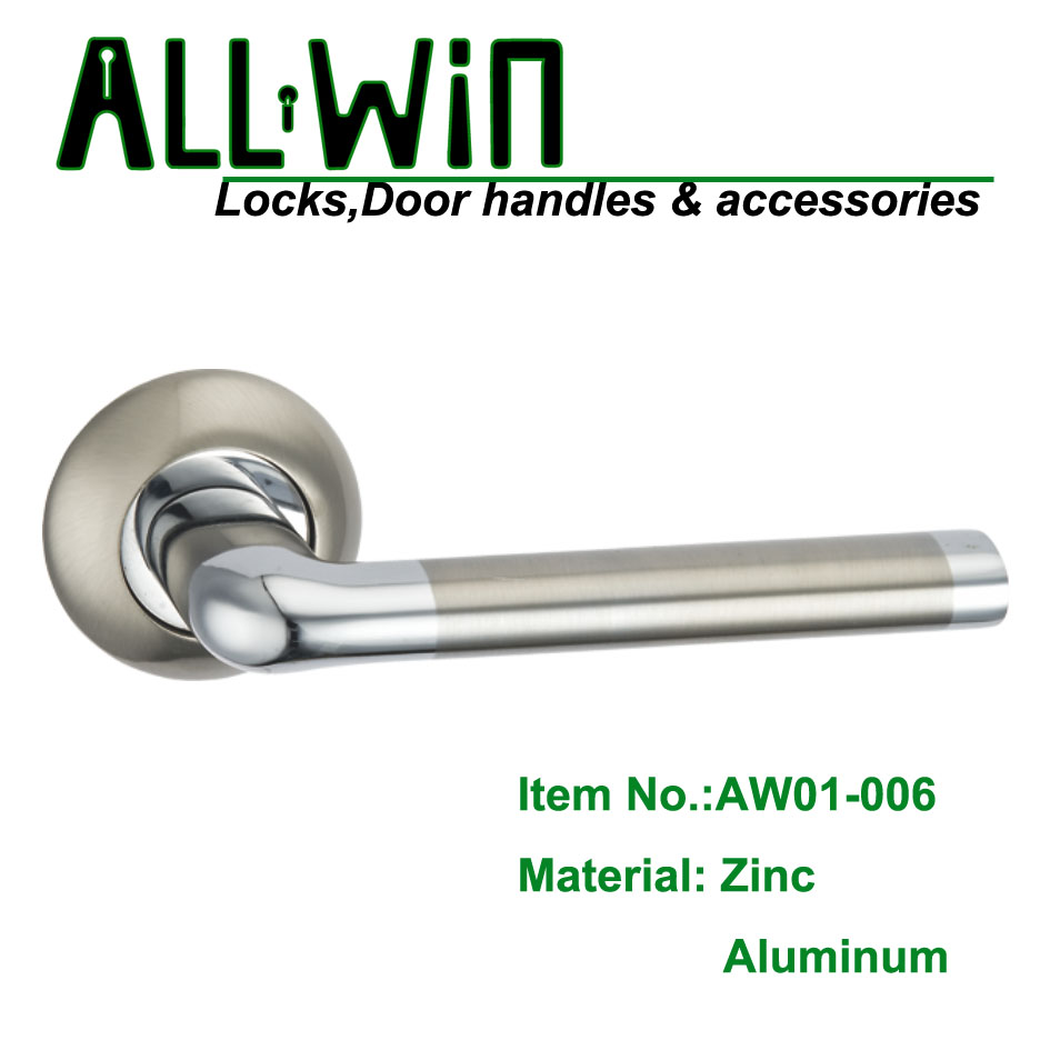 AW01-006 Europe Zamak Door Handle on Rosset