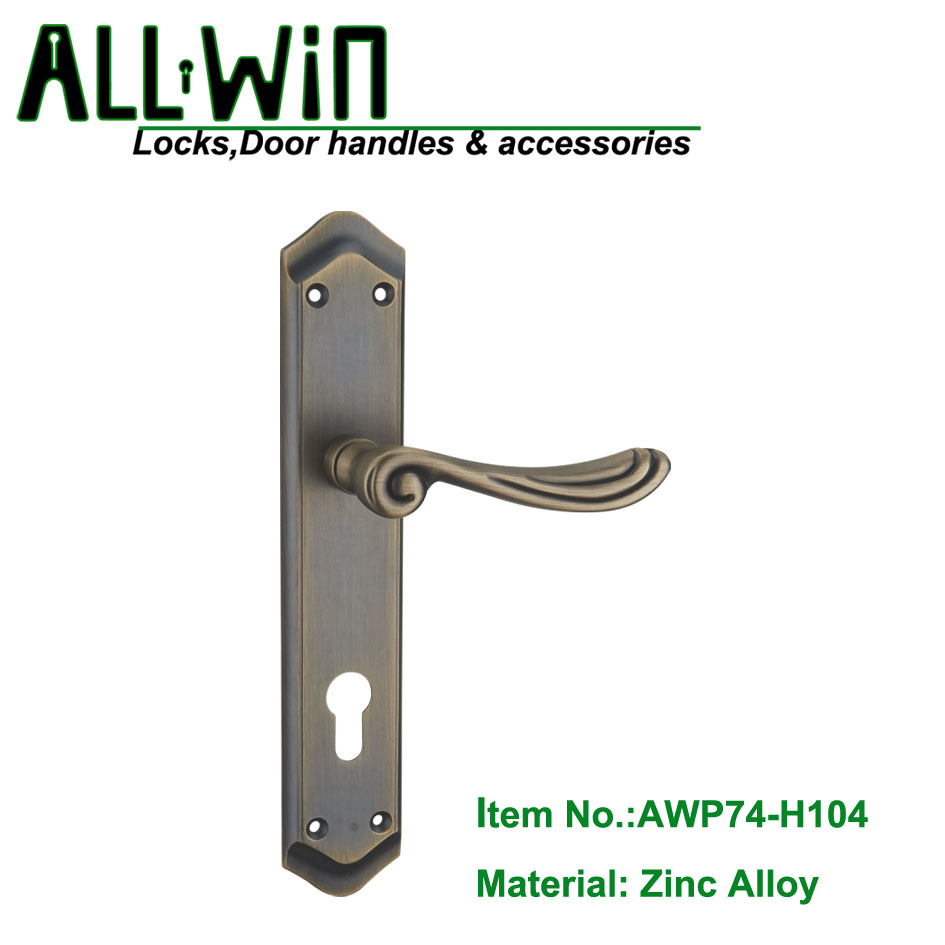 AWP74-H104 SNCP, CF,MCF,AB,MAB, GP, GR Ancient Door Handle on Panel