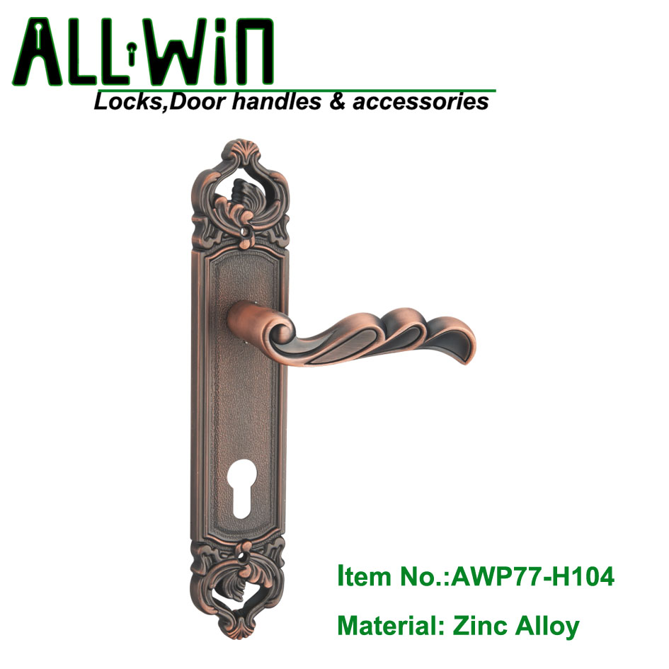 AWP77-H104 Ancient Door Handle on Panel Wenzhou Factory