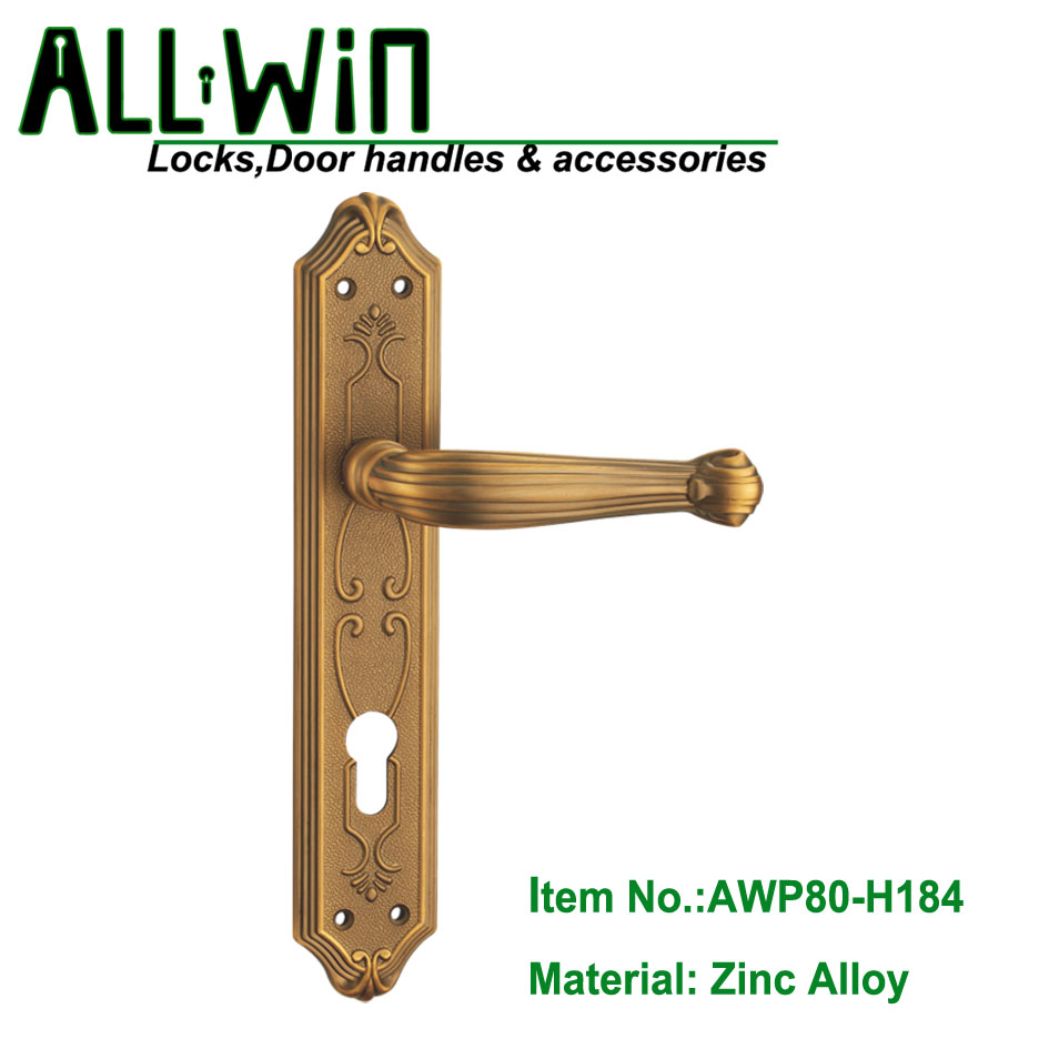 AWP80-H184 Ancient Door Handle on Plate Made In China