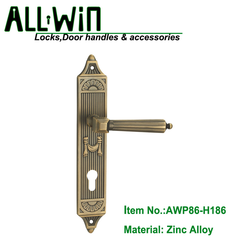 AWP86-H186 Ancient Anti-theft Door Handle Lock on Plate