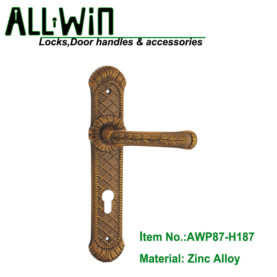 AWP87-H187 Ancient Anti-theft Door Handle Lock on Panel