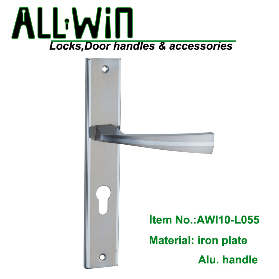 AWI10-L055 Chrome Plated Iron plate aluminum Handle Door Lock Africa