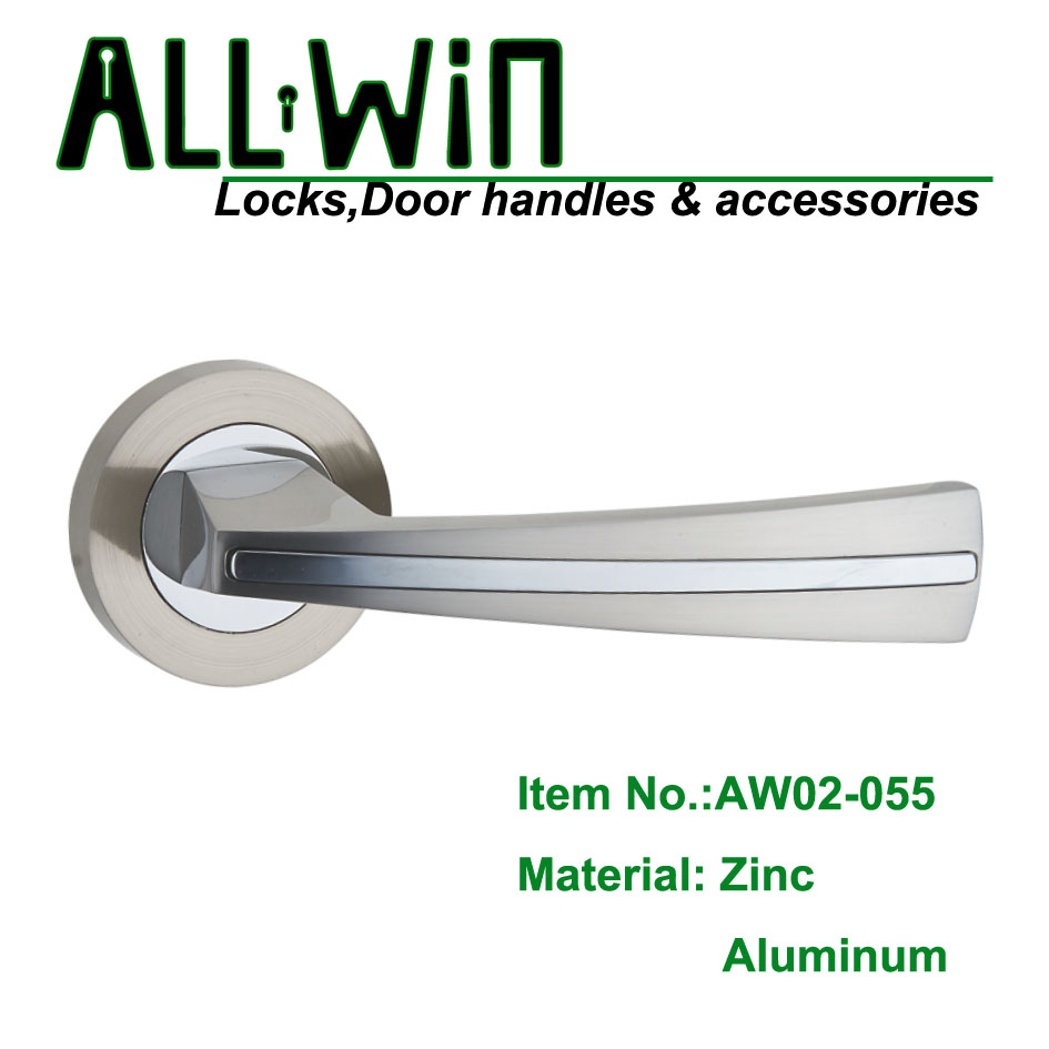 AW02-055 Shower room aluminum door Lever lock