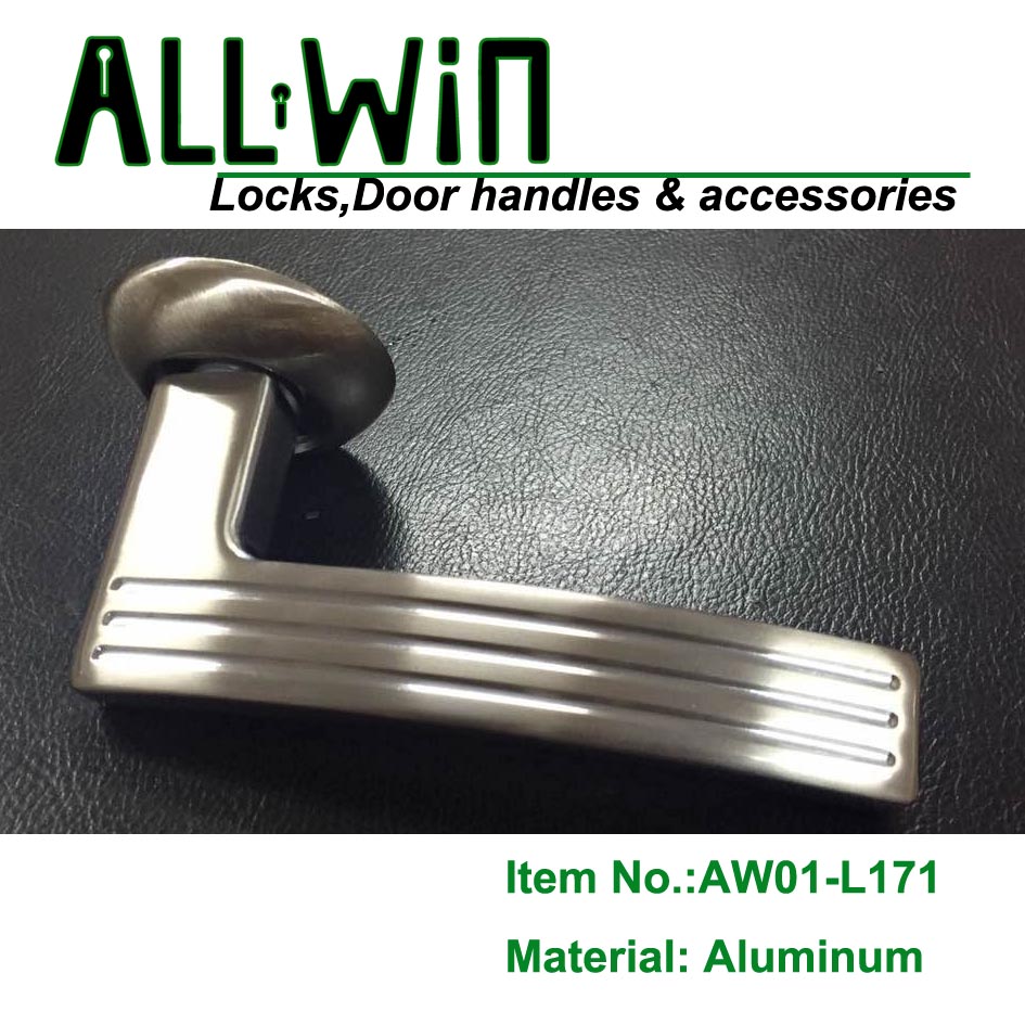 AW01-L171 Ukraine Aluminum Door Handle on Round Rose